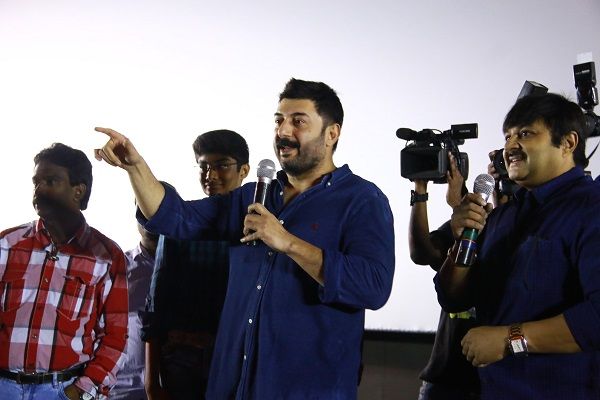 Actor Arvind Swami at Kamala Cinemas for Bogan Success Celebration (1)