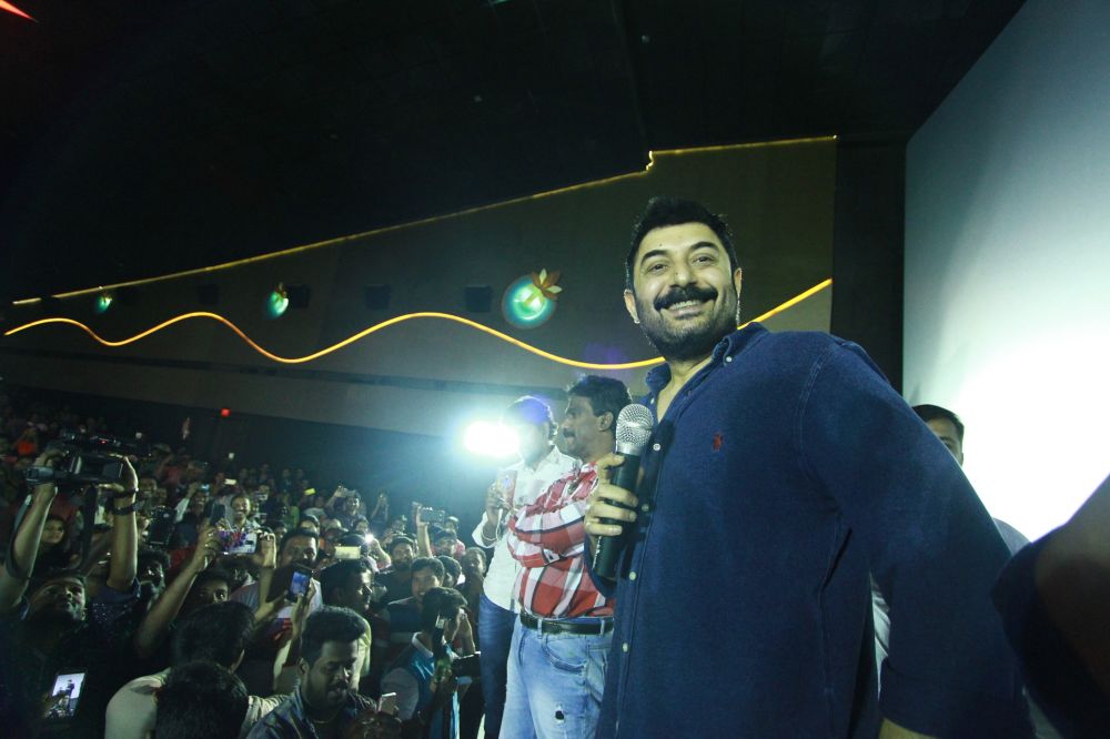 Actor Arvind Swami at Kamala Cinemas for Bogan Success Celebration (13)