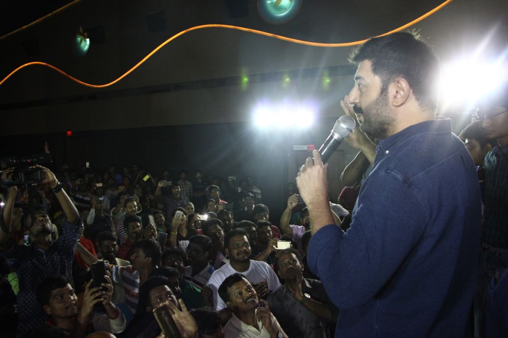Actor Arvind Swami at Kamala Cinemas for Bogan Success Celebration (8)