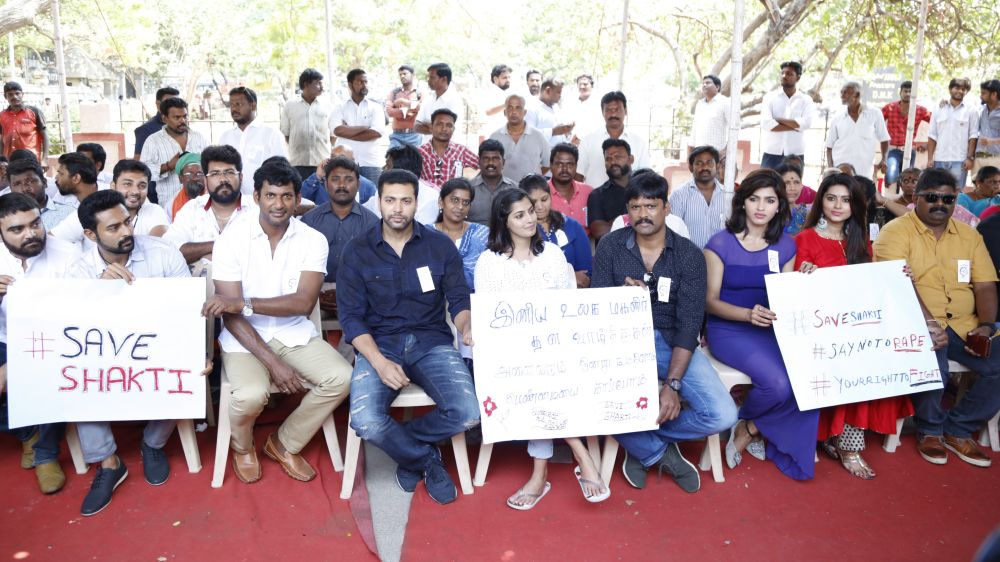 Celebrities at Actress Varalakshmi Sarathkumar's SaveShakti Campaign Stills (18)