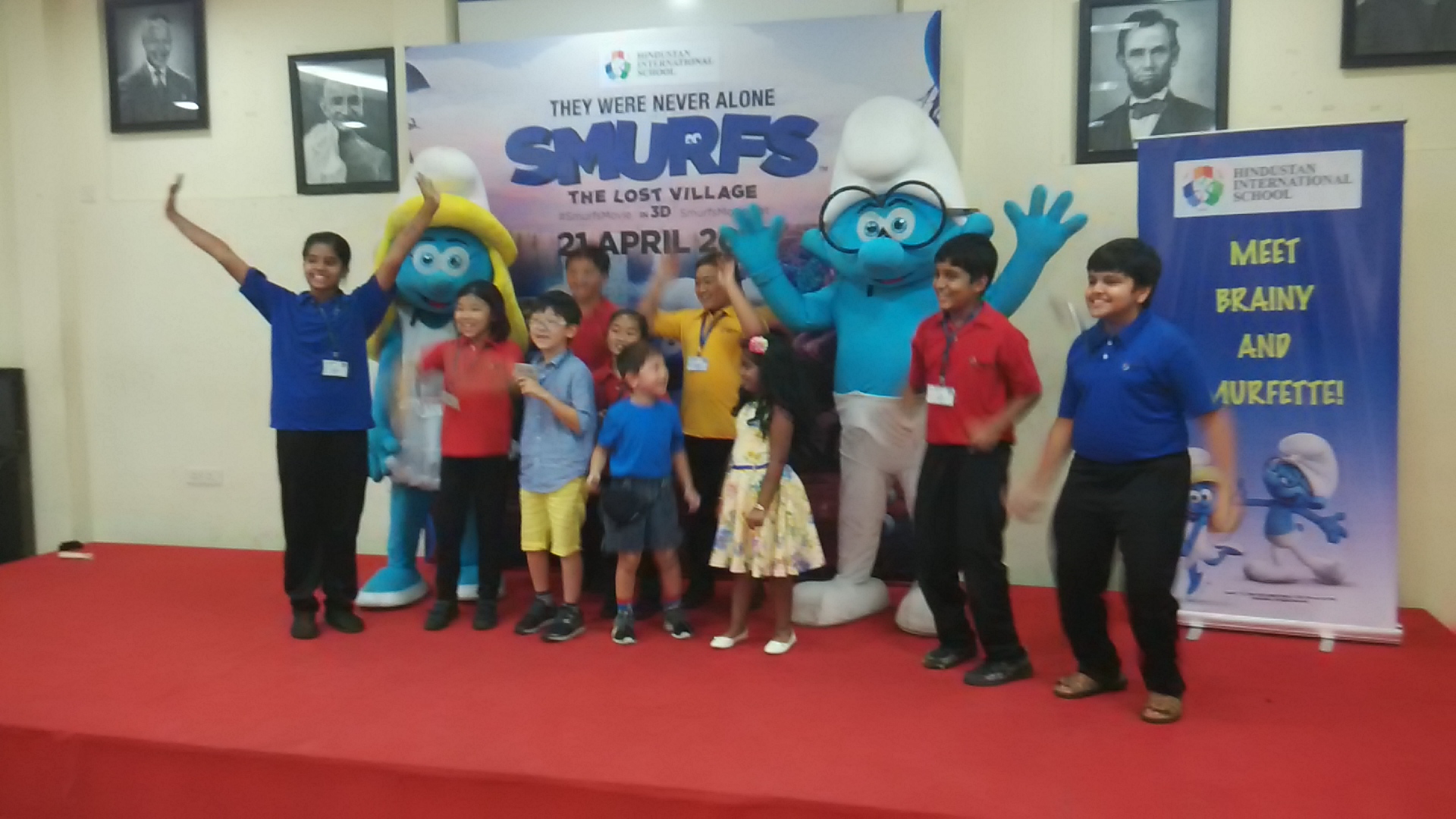 Smurfs Visited Malls, Multiplexes, Schools in Chennai Pics (3)