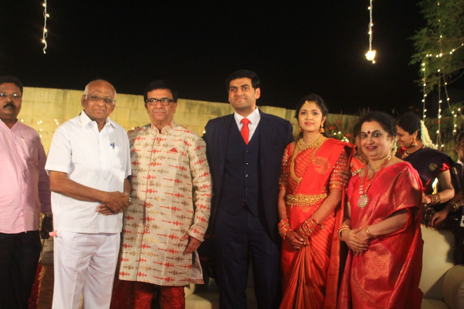 Actor YGee Mahendra's Son Harshavardhana - Shwetha Wedding Reception Stills (11)