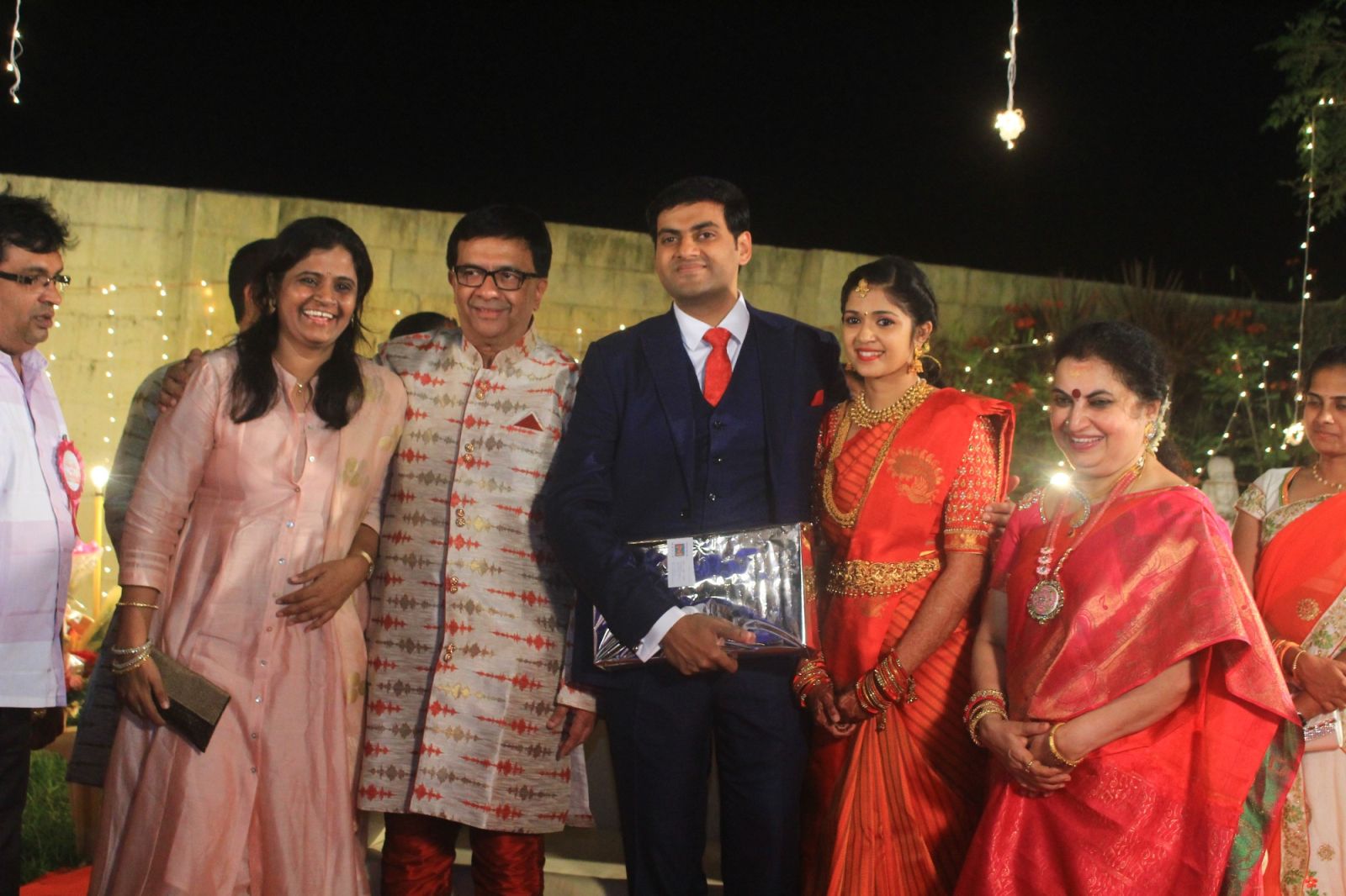 Actor YGee Mahendra's Son Harshavardhana - Shwetha Wedding Reception Stills (2)