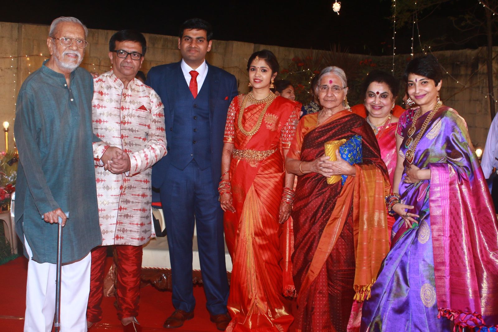 Actor YGee Mahendra's Son Harshavardhana - Shwetha Wedding Reception Stills (40)