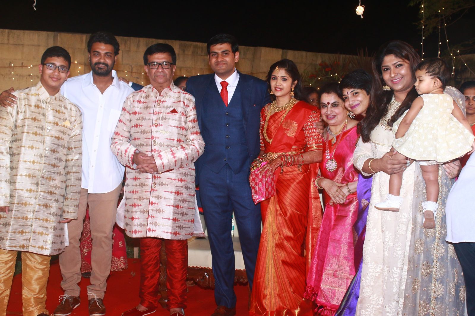Actor YGee Mahendra's Son Harshavardhana - Shwetha Wedding Reception Stills (51)